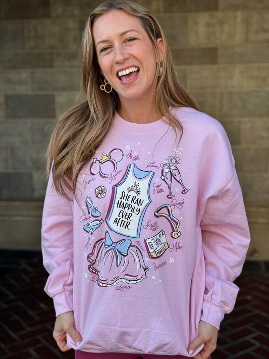 She Ran Happily Ever After: Crewneck Sweatshirt