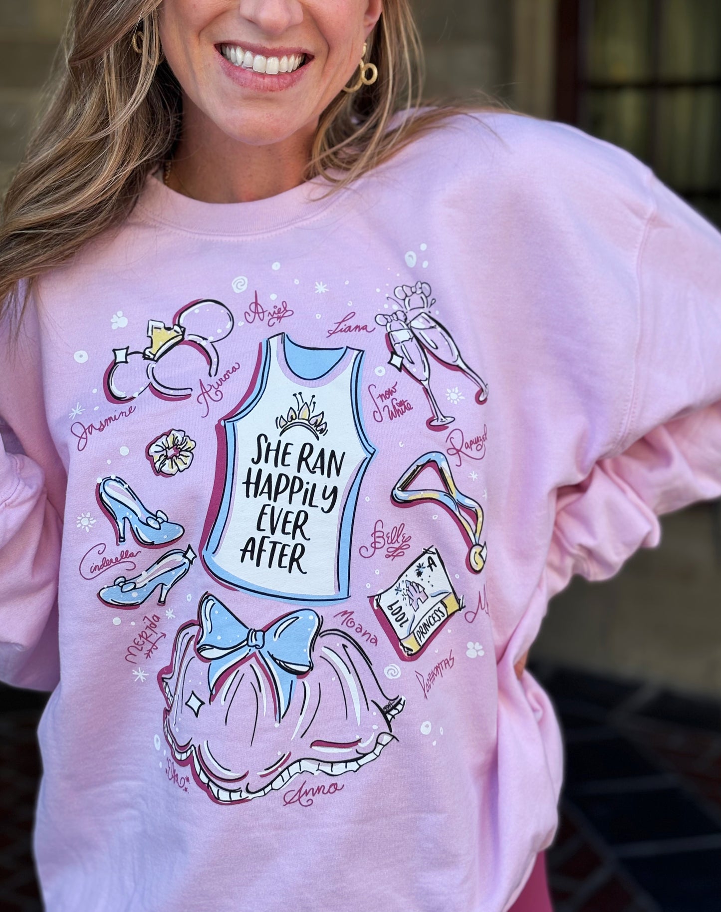 She Ran Happily Ever After: Crewneck Sweatshirt