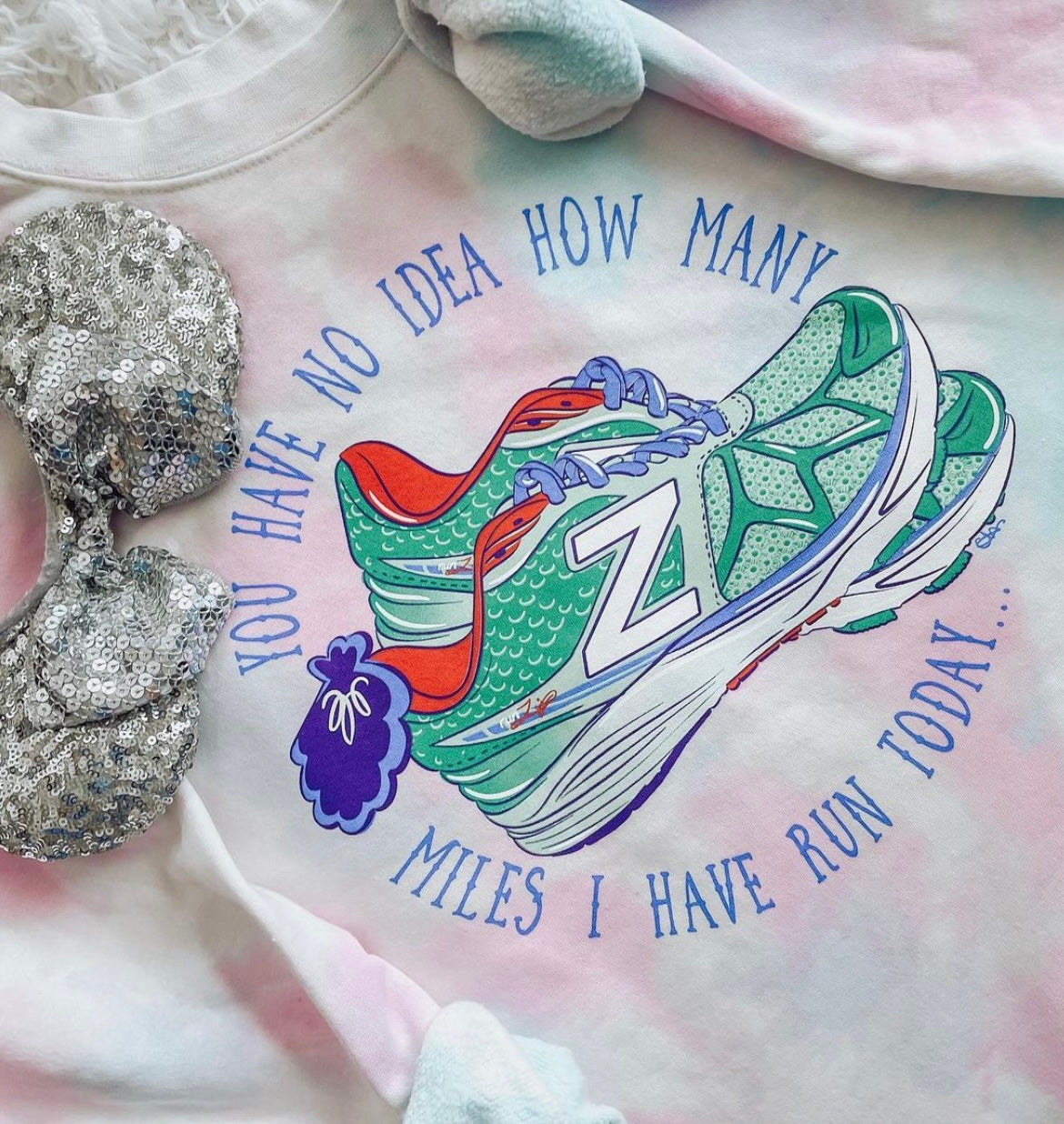 Princess Sneaks Tie Dye Crewneck