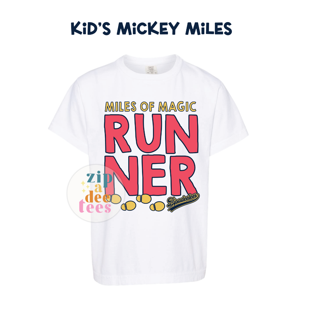 "LITTLE RUNNERS" MILES OF MAGIC TEES