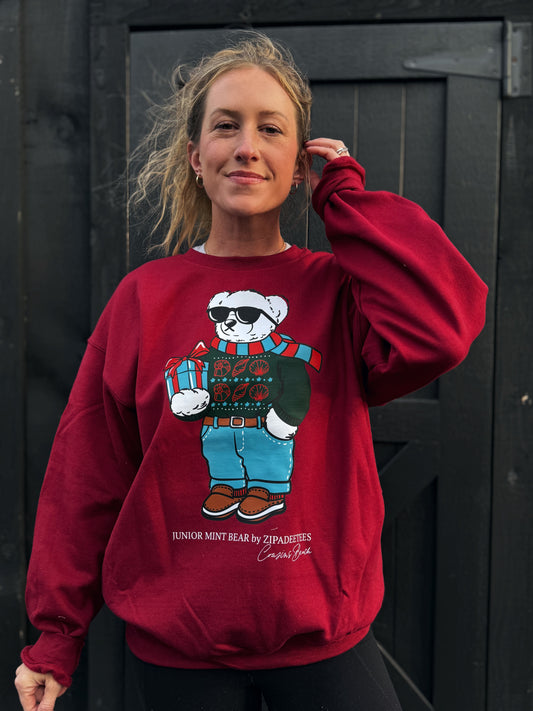 JUNIOR MINT BEAR: CREWNECK SWEATSHIRT (PRE-ORDER)