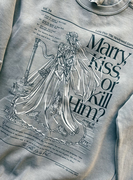 Haunted Bride Grey Crewneck SWEATSHIRT