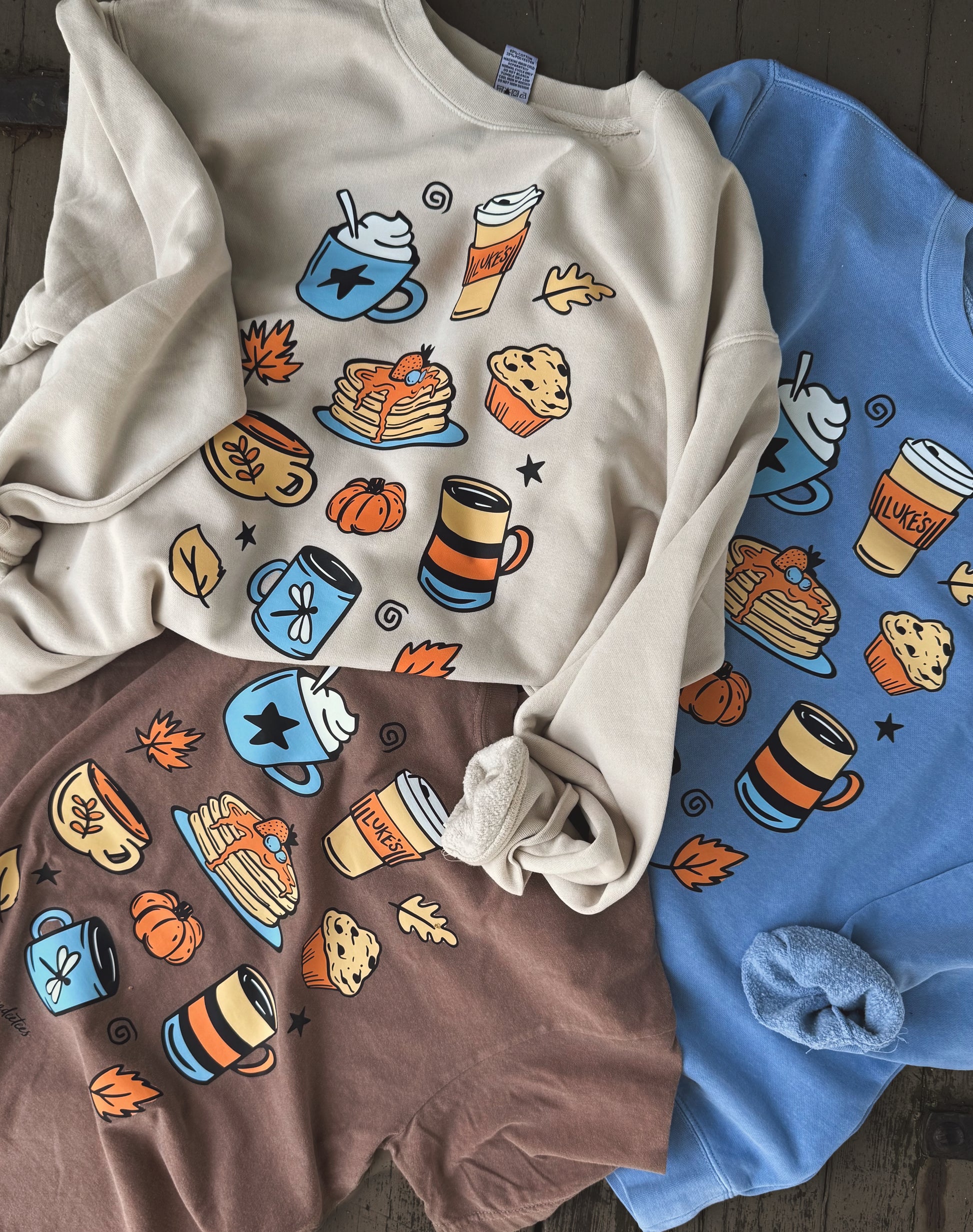 Pinterest Luke's Diner Sweatshirt Stars Hollow Embroidered - Main Image