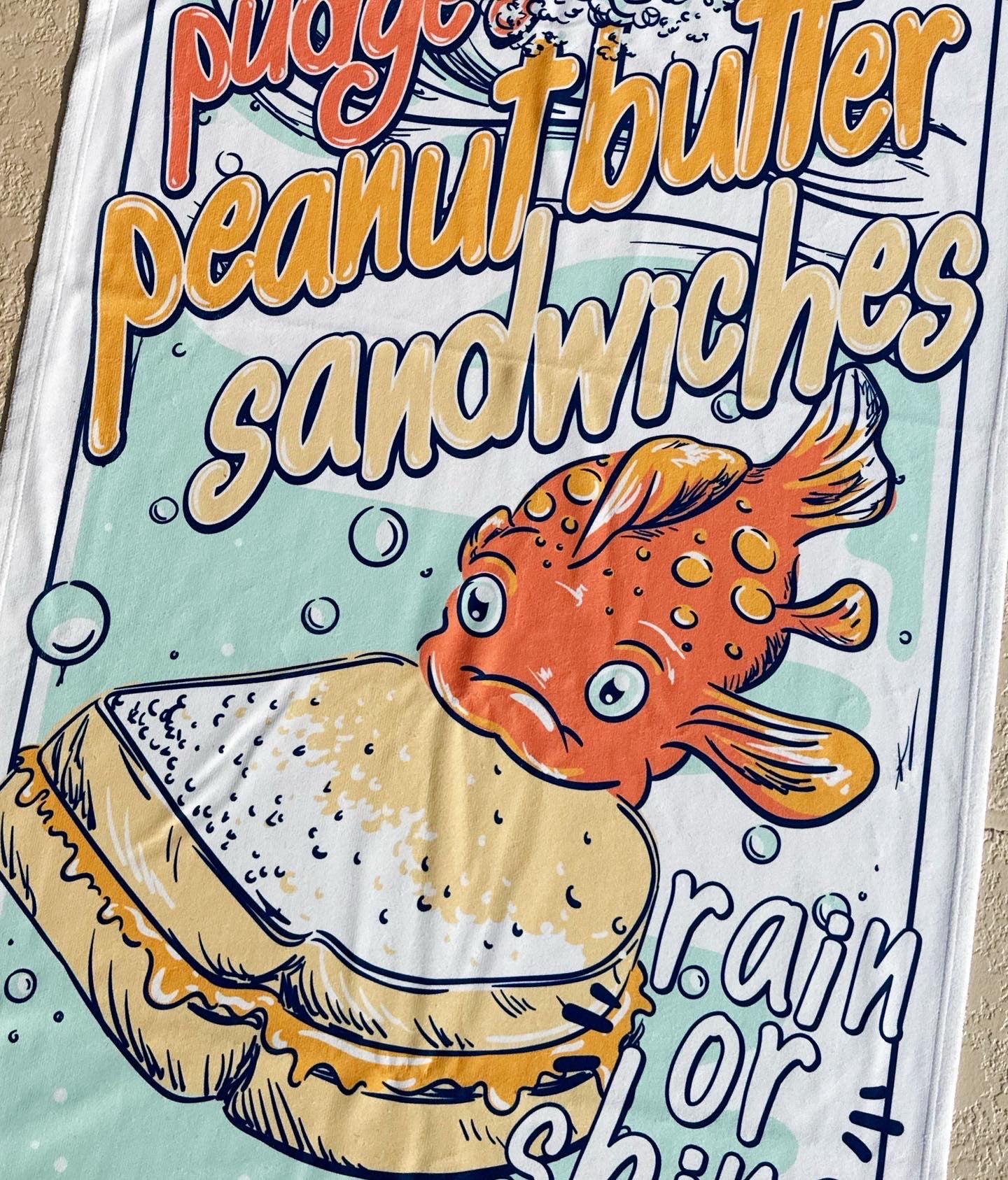 Pudge the Fish Towels