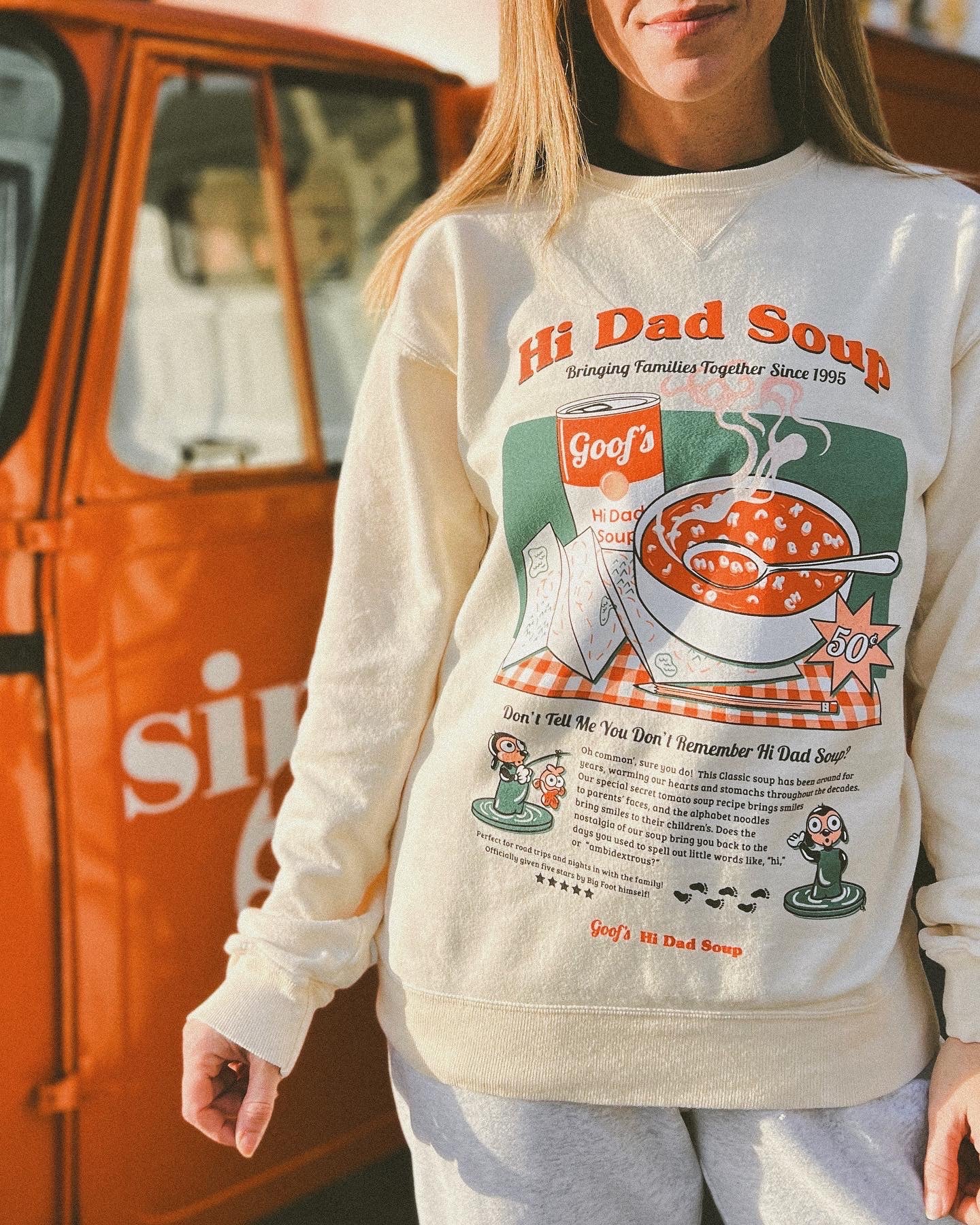 HI DAD SOUP CREWNECK SWEATSHIRT